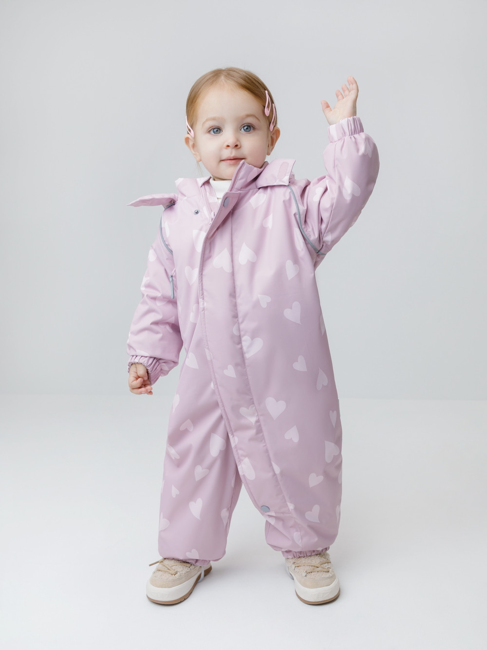 Комбинезоны утепленные для девочки, артикул: ВК 60085/н/69 Ал, цвет: фиолетовый