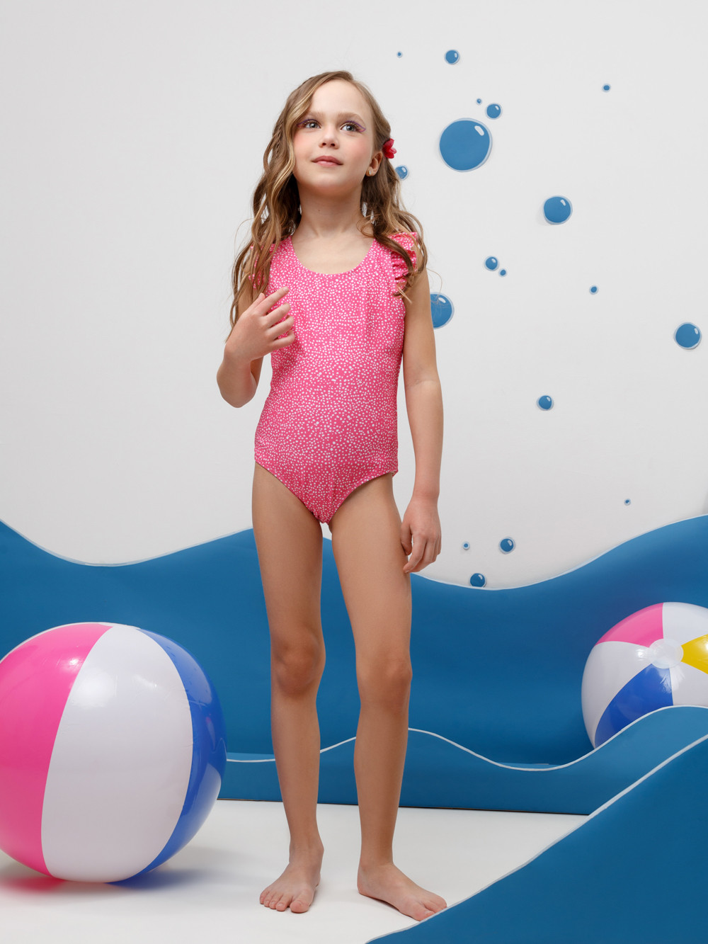 Купальник для девочки, артикул: ТК 16024/1н ФВ, цвет: светло-розовый