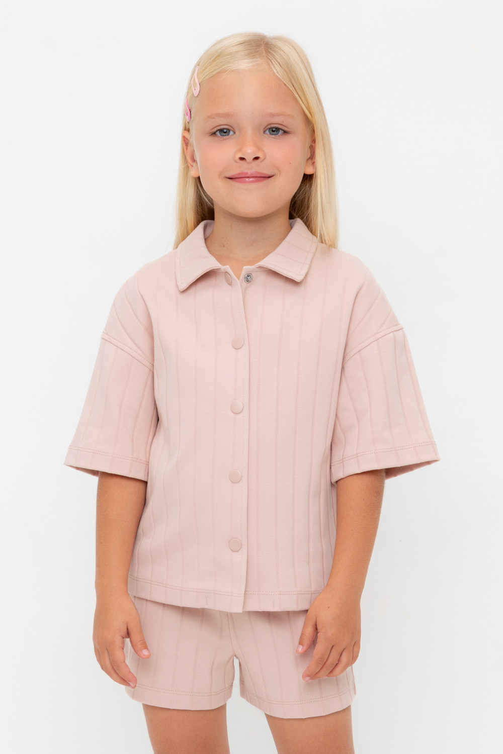 Рубашка для девочки, артикул: КР 302718, цвет: розовый