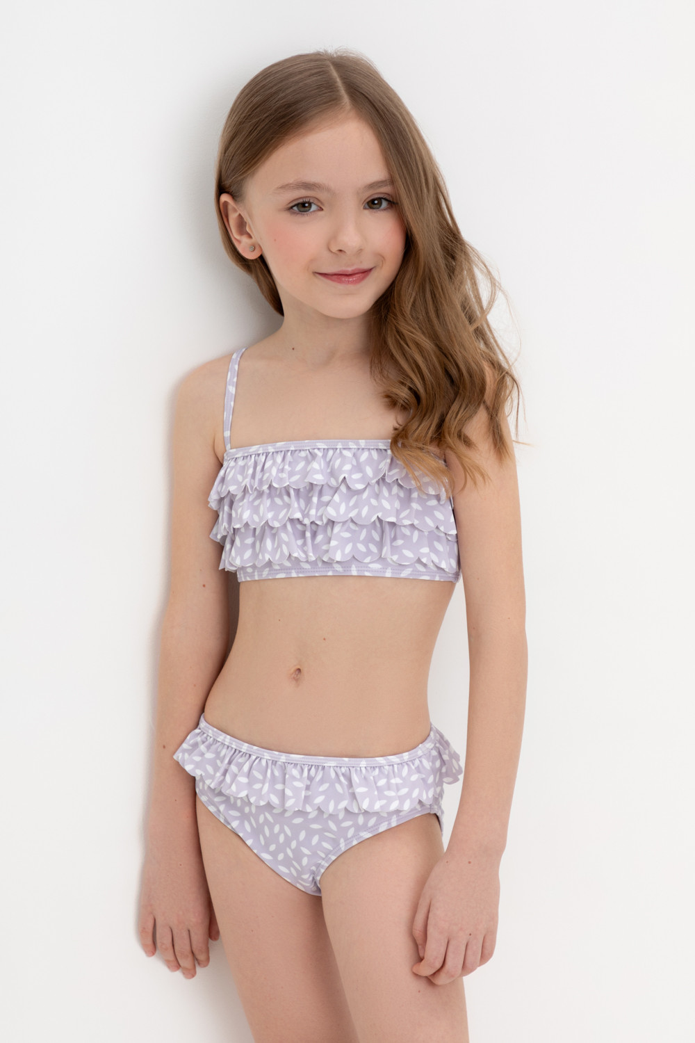 Купальник для девочки, артикул: ТК 17009/7н ФВ, цвет: фиолетовый