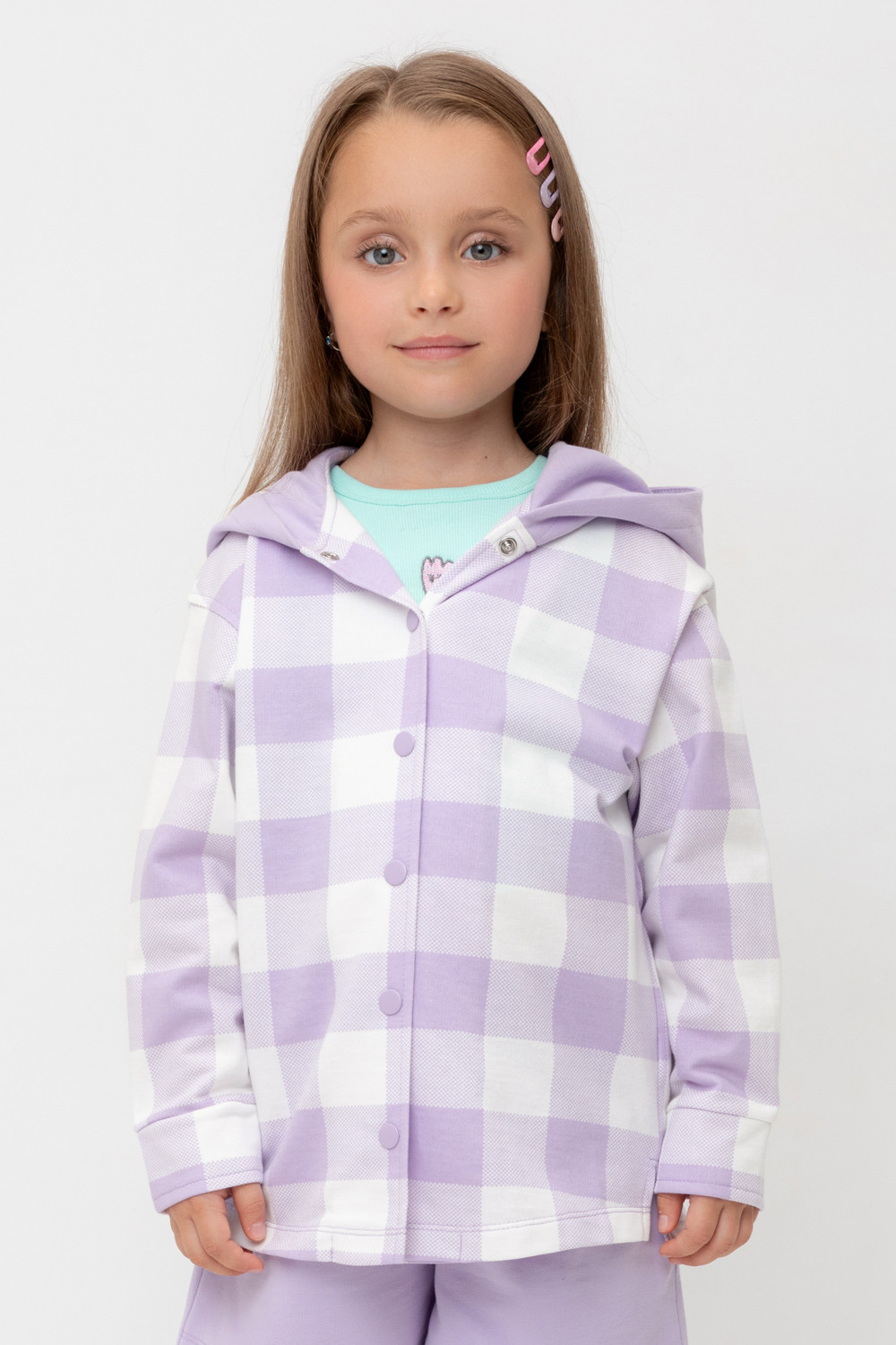 Рубашка для девочки, артикул: КР 302698, цвет: фиолетовый