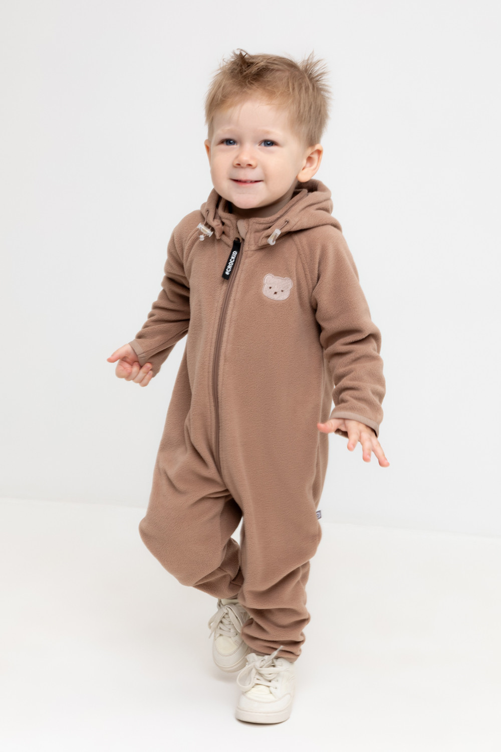 Комбинезон для мальчика, артикул: ФЛ 60007/1 ГР, цвет: бежевый