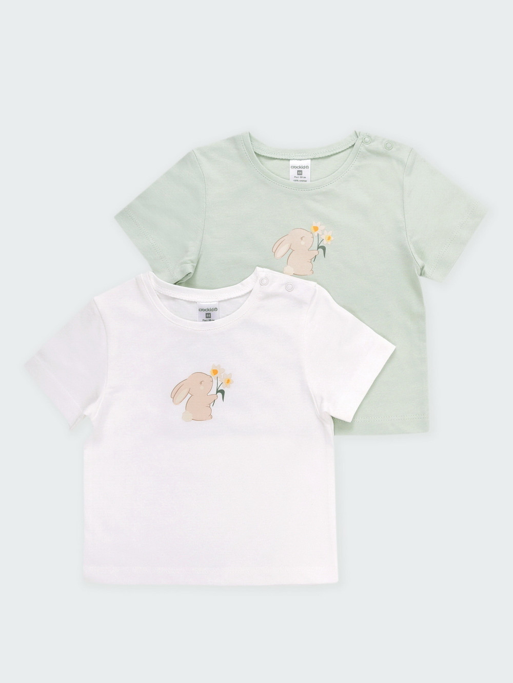 Футболка для новорожденных, артикул: К 302759-2уп, цвет: зеленый