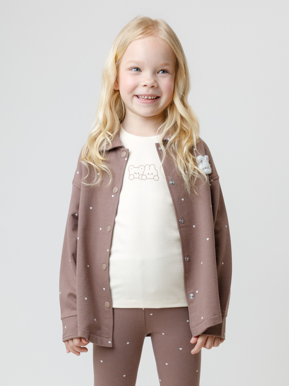 Рубашка для девочки, артикул: КР 302903, цвет: коричневый