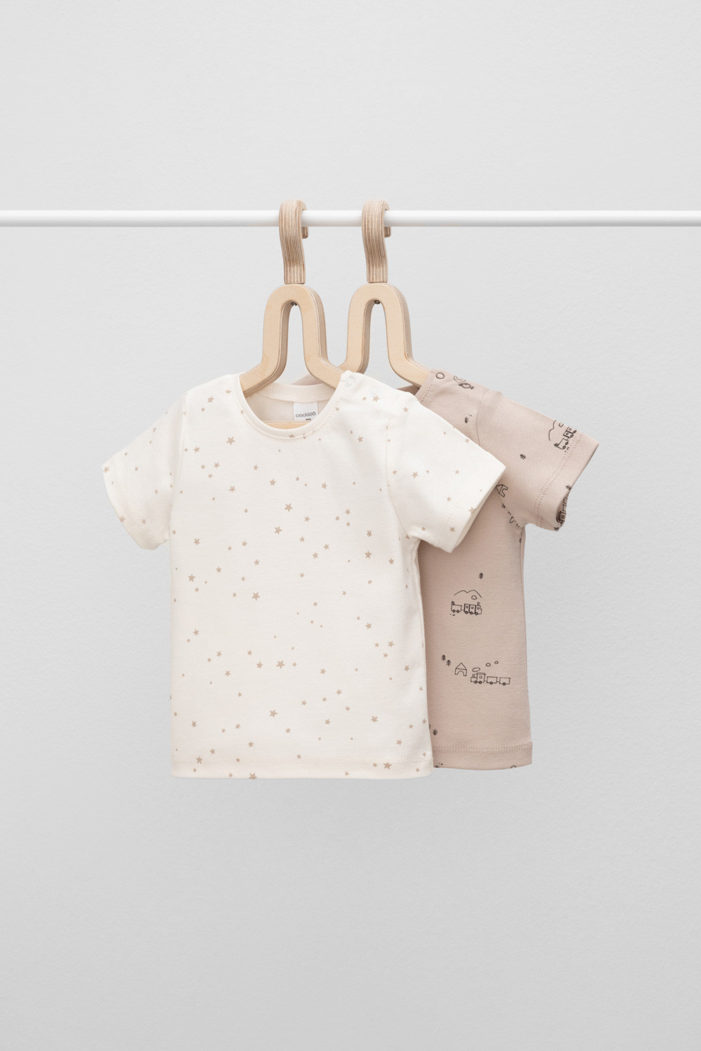 Футболка для новорожденных, артикул: К 302522-2уп, цвет: светло-бежевый, фото 2