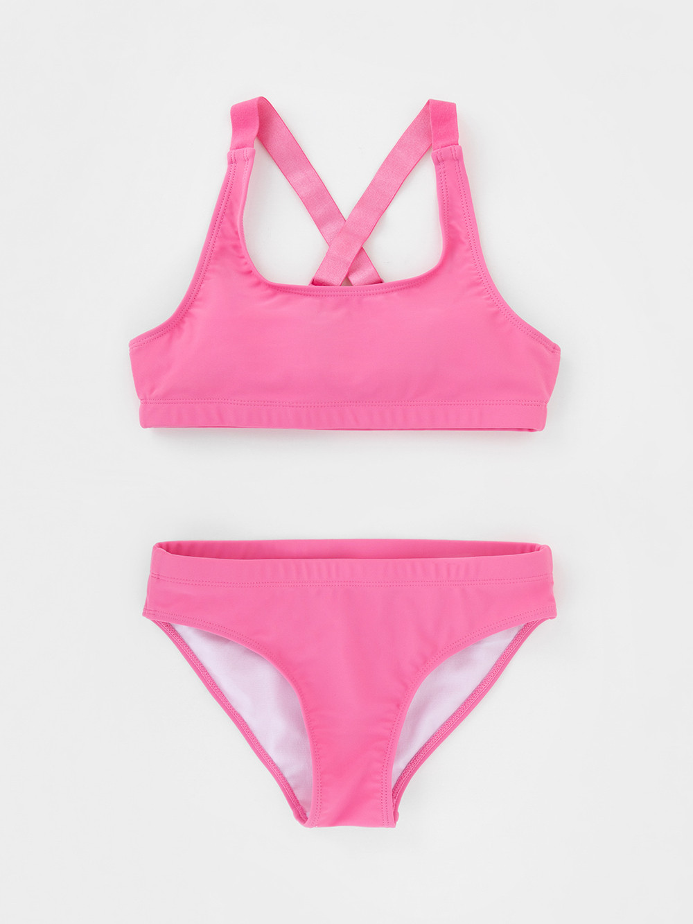 Купальник для девочки, артикул: ТК 17016/1 ФВ, цвет: ярко-розовый, фото 2