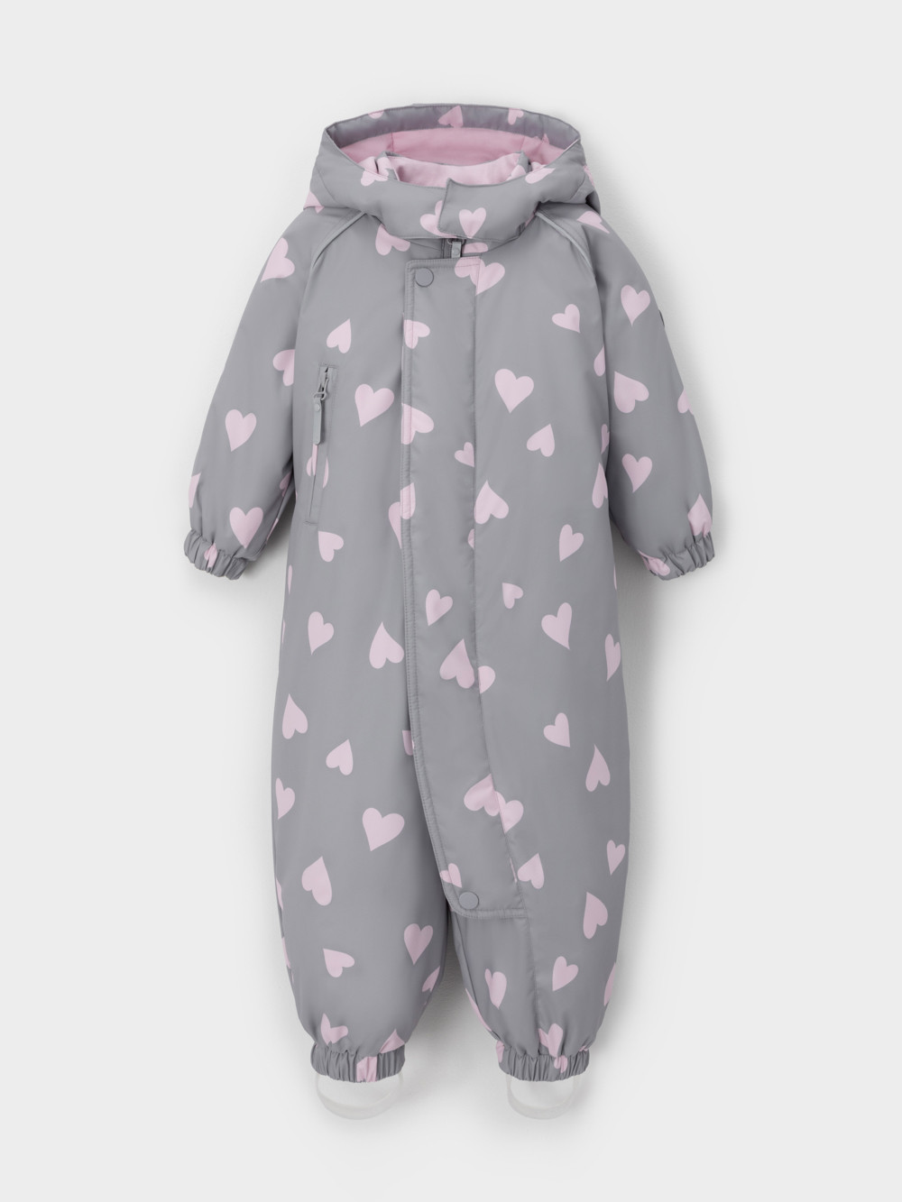 Комбинезоны утепленные для девочки, артикул: ВК 60085/н/68 Ал, цвет: серый, фото 2