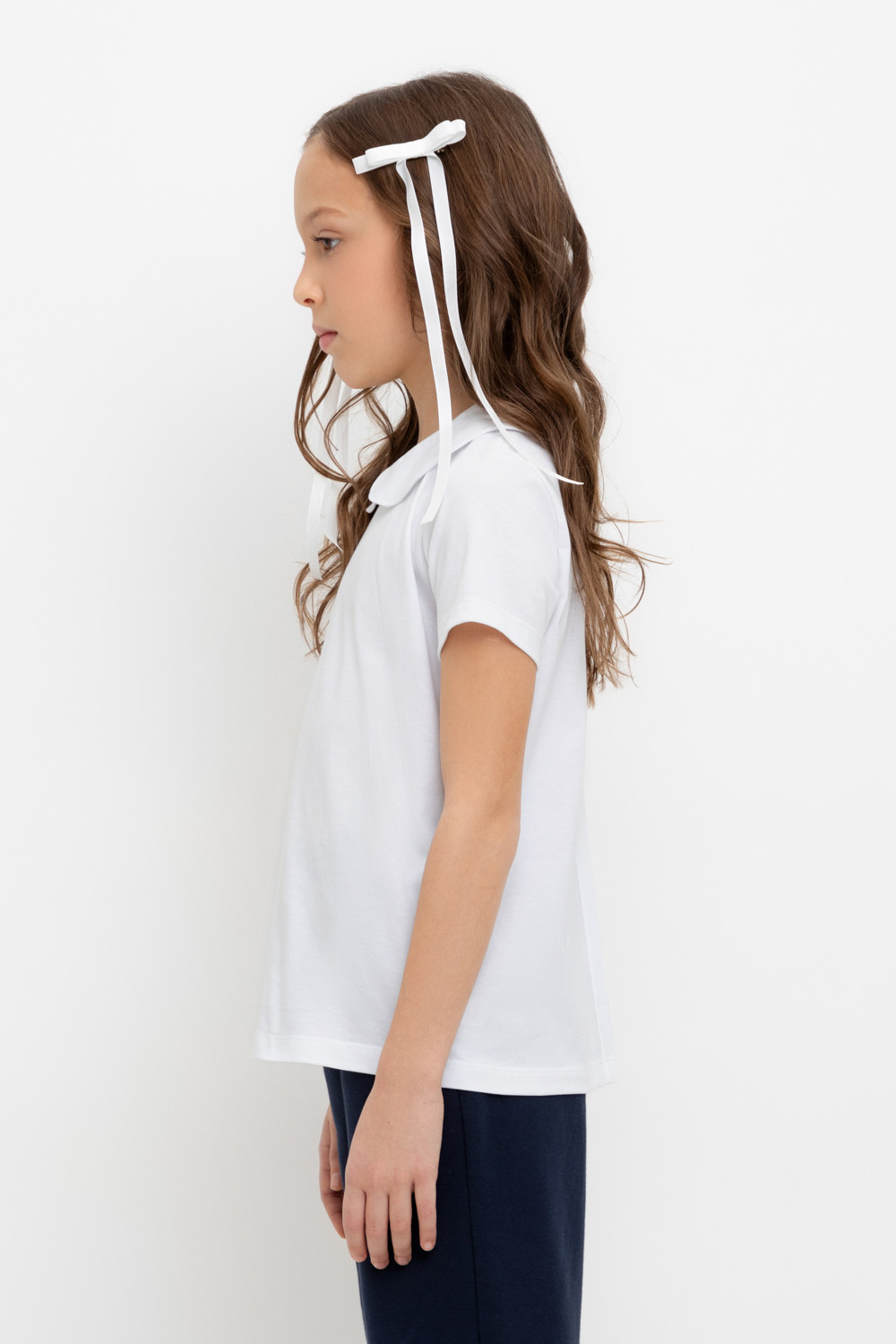 Блузка для девочки, артикул: К 302494, цвет: белый, фото 3