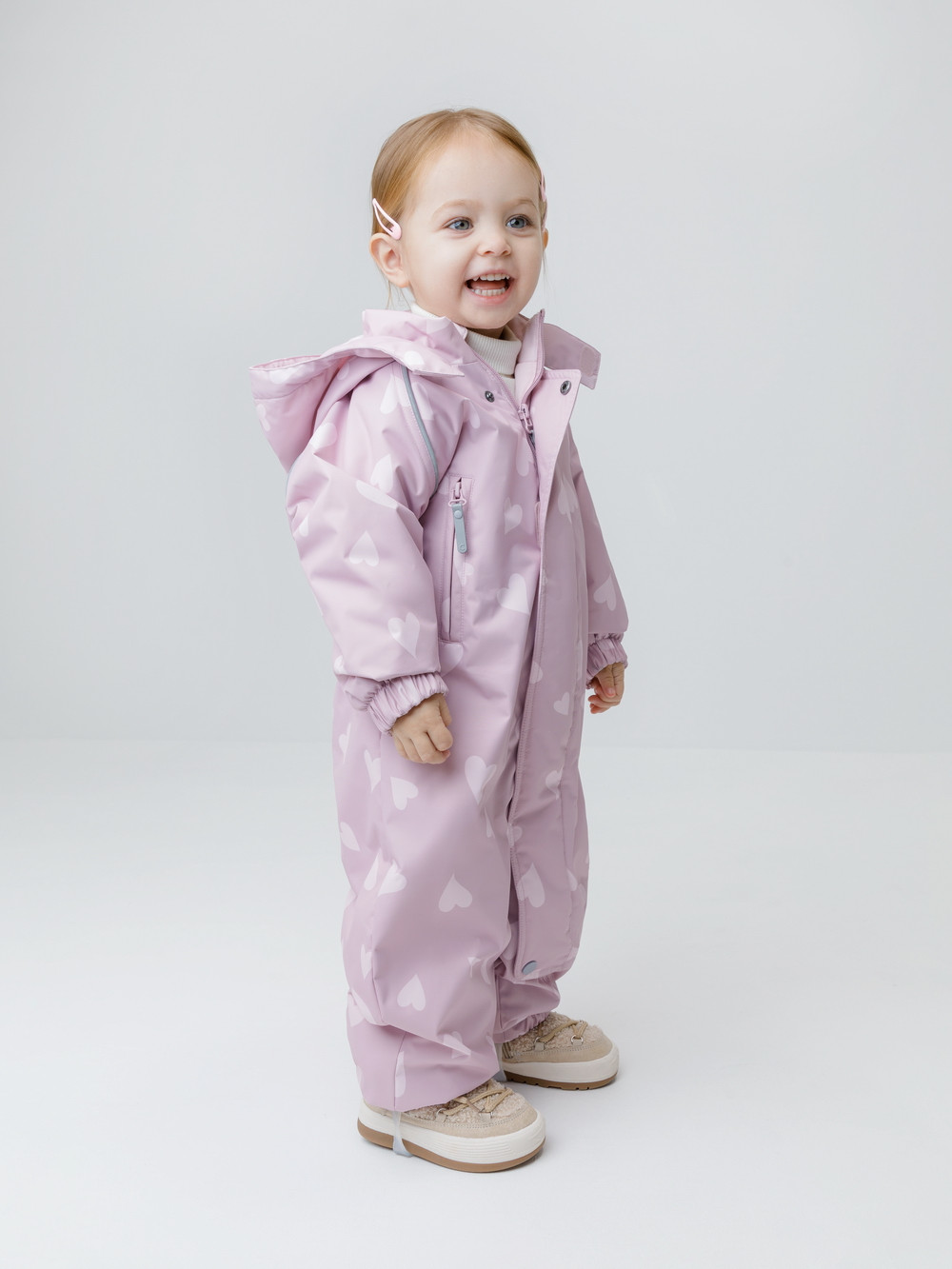 Комбинезоны утепленные для девочки, артикул: ВК 60085/н/69 Ал, цвет: фиолетовый, фото 3