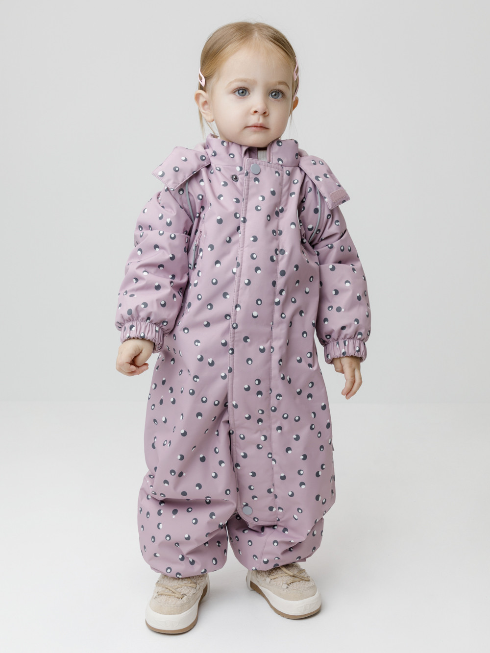 Комбинезоны утепленные для девочки, артикул: ВК 60138/н/3 УЗГ, цвет: розовый, фото 3