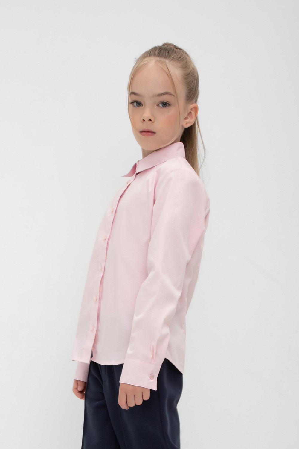 Блузка для девочки, артикул: ТК 39030, цвет: розовый, фото 3