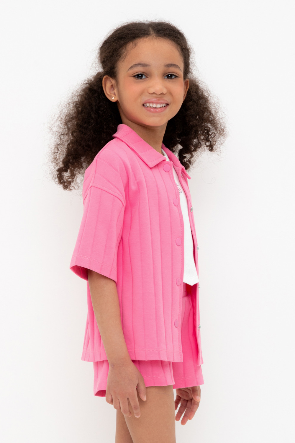 Рубашка для девочки, артикул: КР 302718-1, цвет: ярко-розовый, фото 3