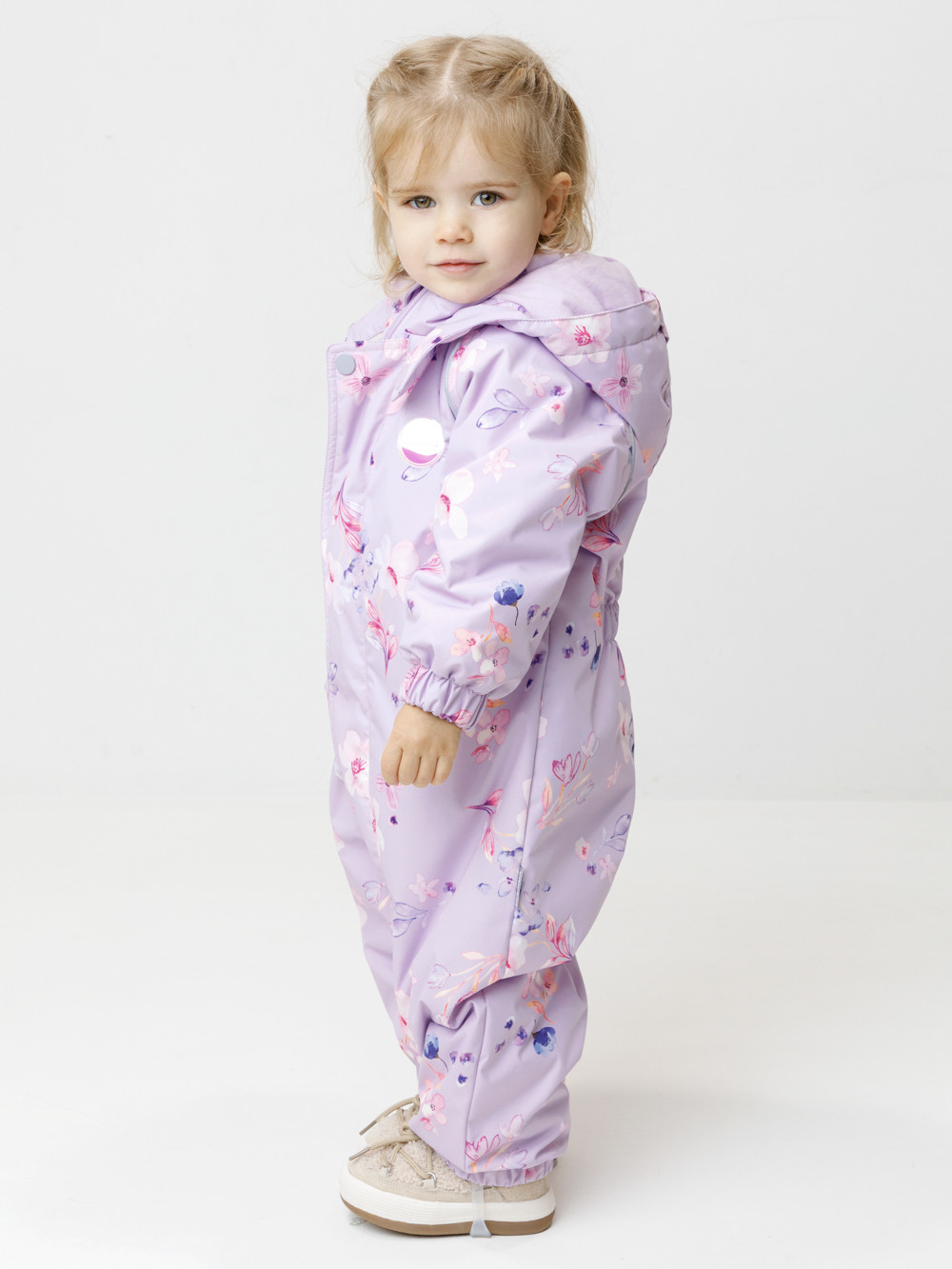 Комбинезоны утепленные для девочки, артикул: ВК 60085/н/67 Ал, цвет: фиолетовый, фото 3