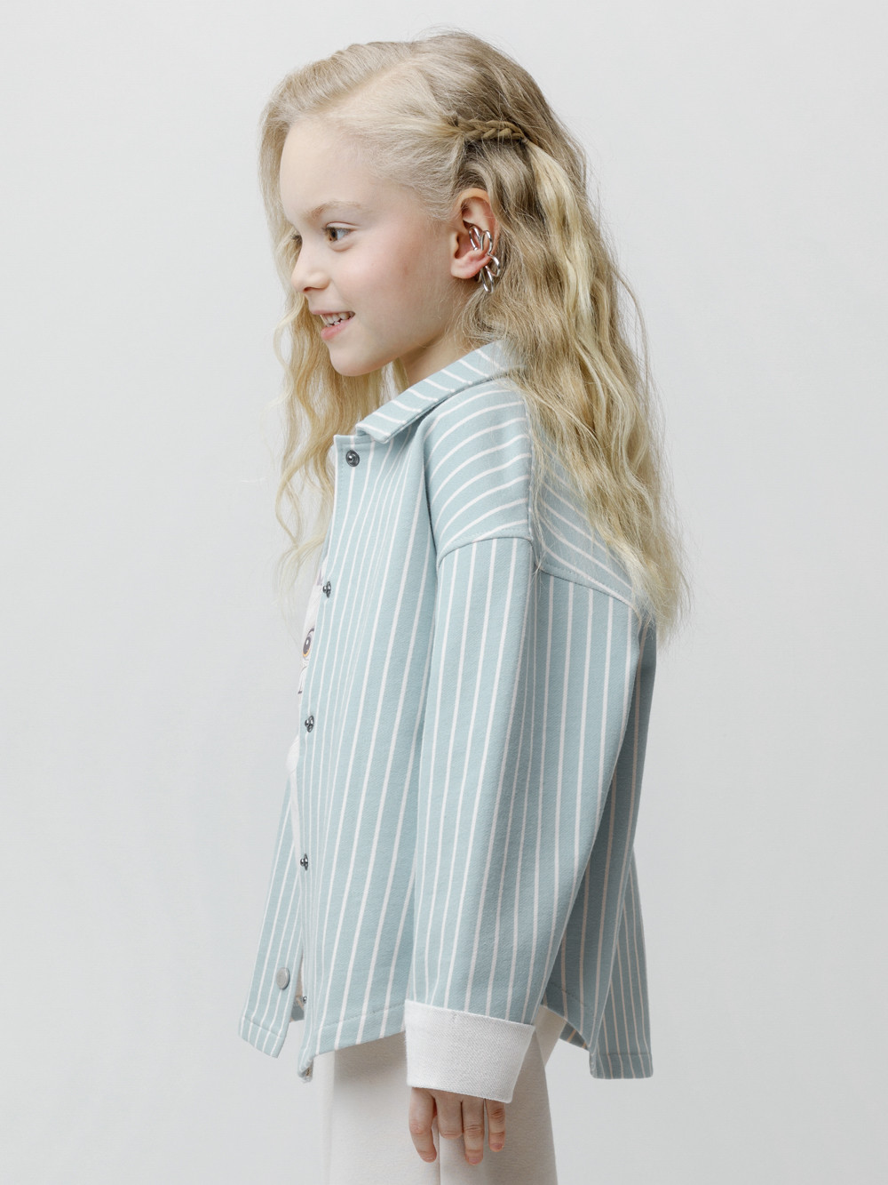 Рубашка для девочки, артикул: КР 302991, цвет: голубой, фото 3