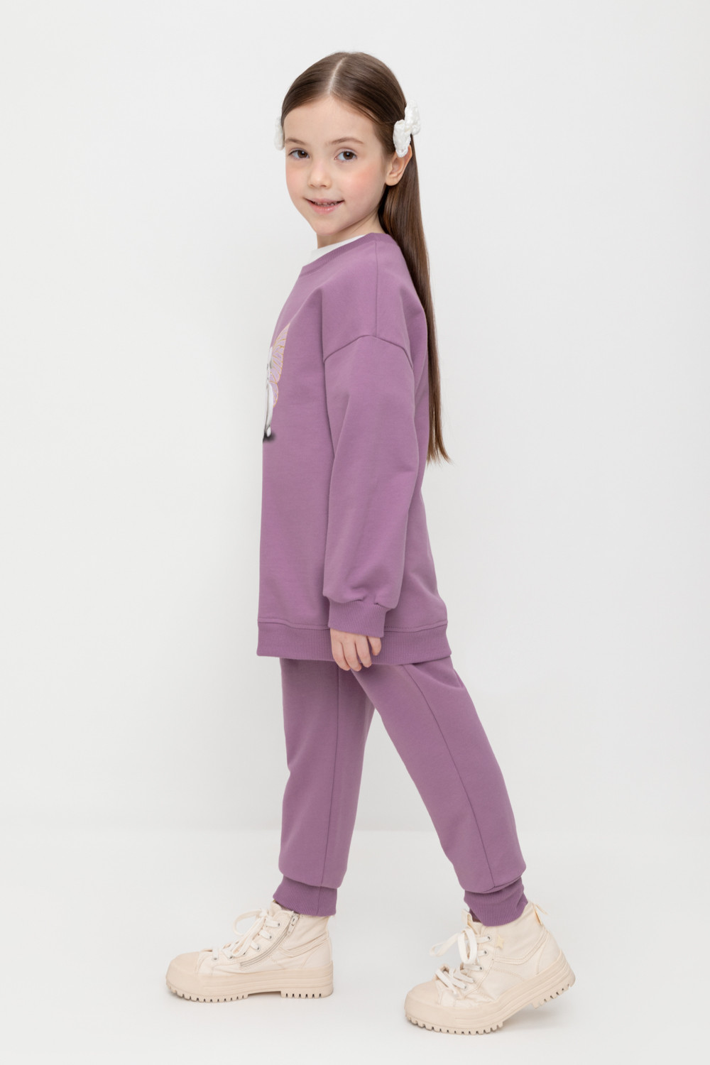 Брюки для девочки, артикул: КР 400759, цвет: бордовый, фото 3