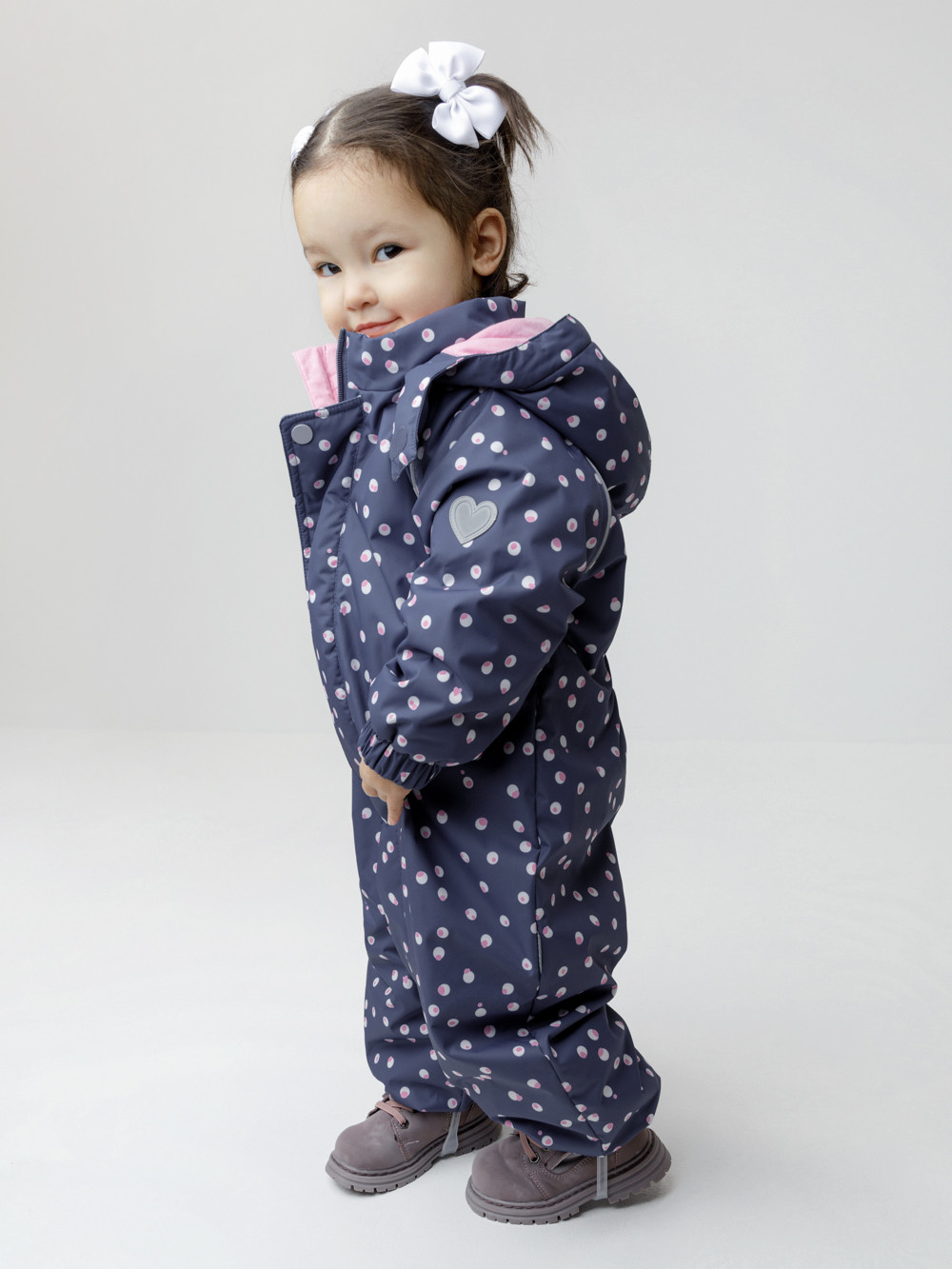 Комбинезоны утепленные для девочки, артикул: ВК 60085/н/70 Ал, цвет: синий, фото 3