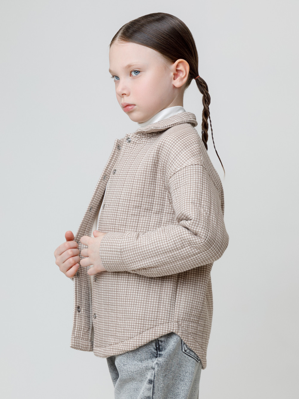 Рубашка для девочки, артикул: КР 302578, цвет: бежевый, фото 3