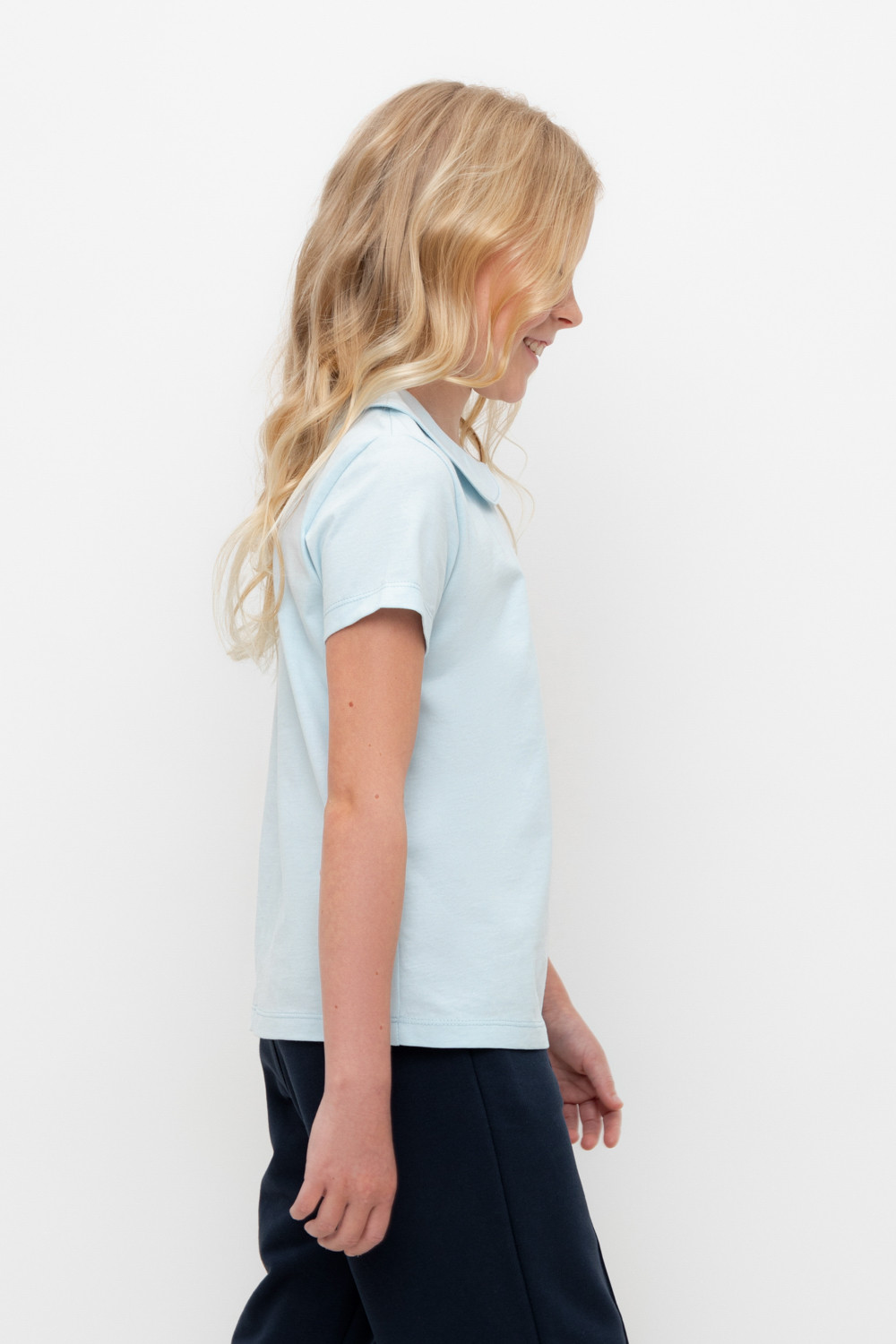 Блузка для девочки, артикул: К 302494, цвет: светло-голубой, фото 3