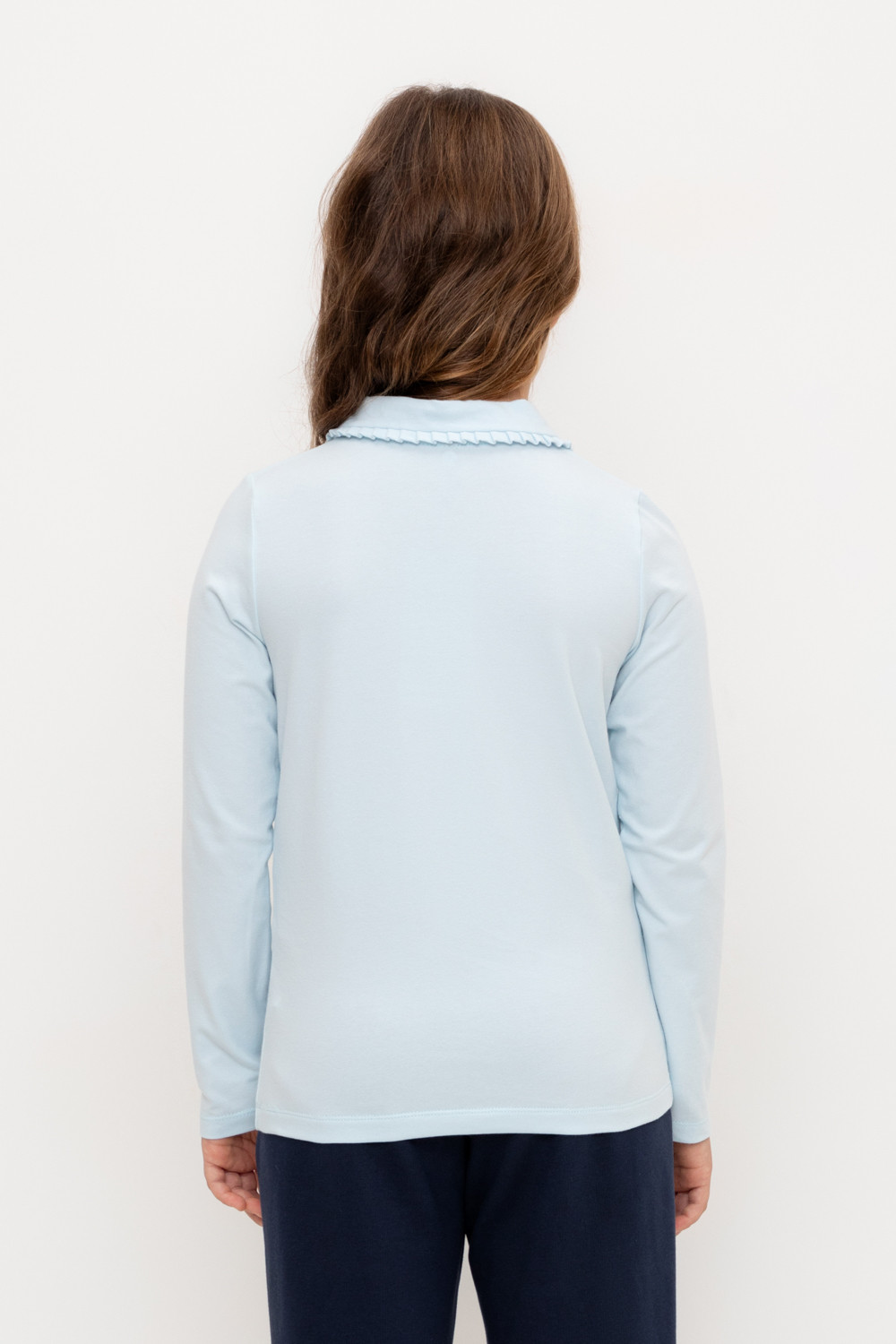 Блузка для девочки, артикул: К 301599, цвет: светло-голубой, фото 4