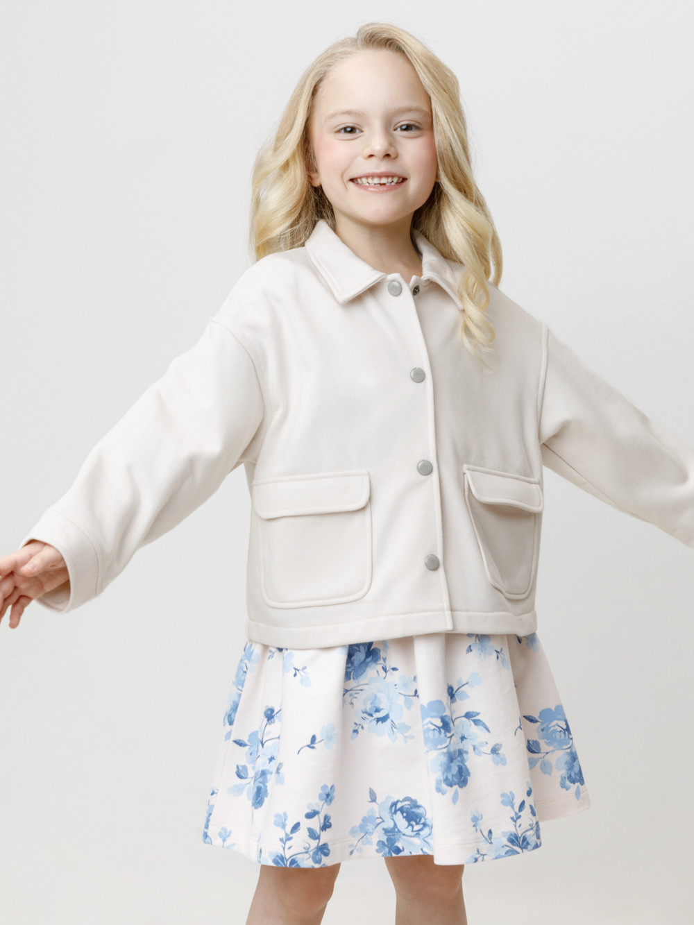 Рубашка для девочки, артикул: КР 302996, цвет: светло-бежевый, фото 4