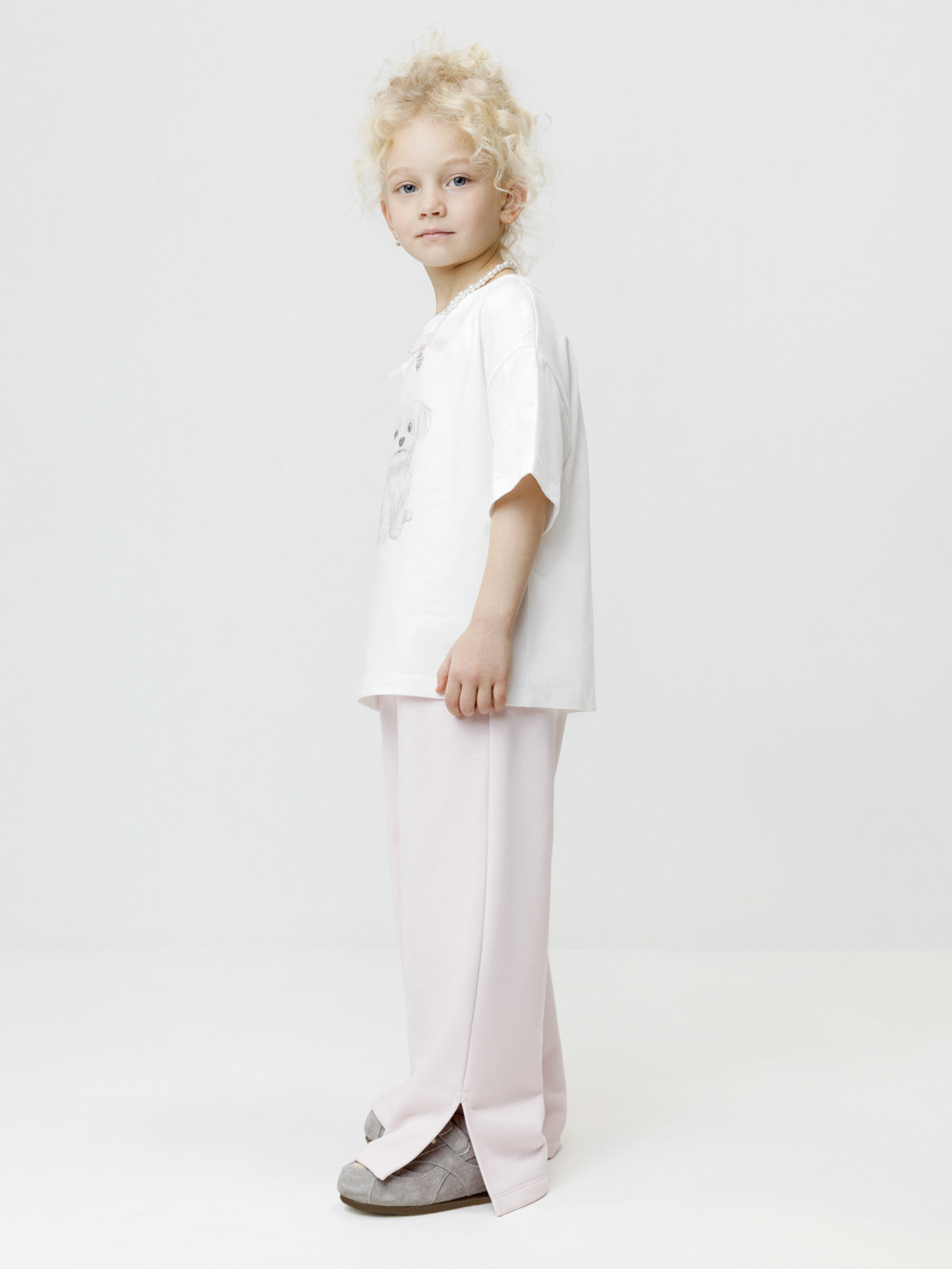 Футболка для девочки, артикул: КР 303033, цвет: сахар, фото 4