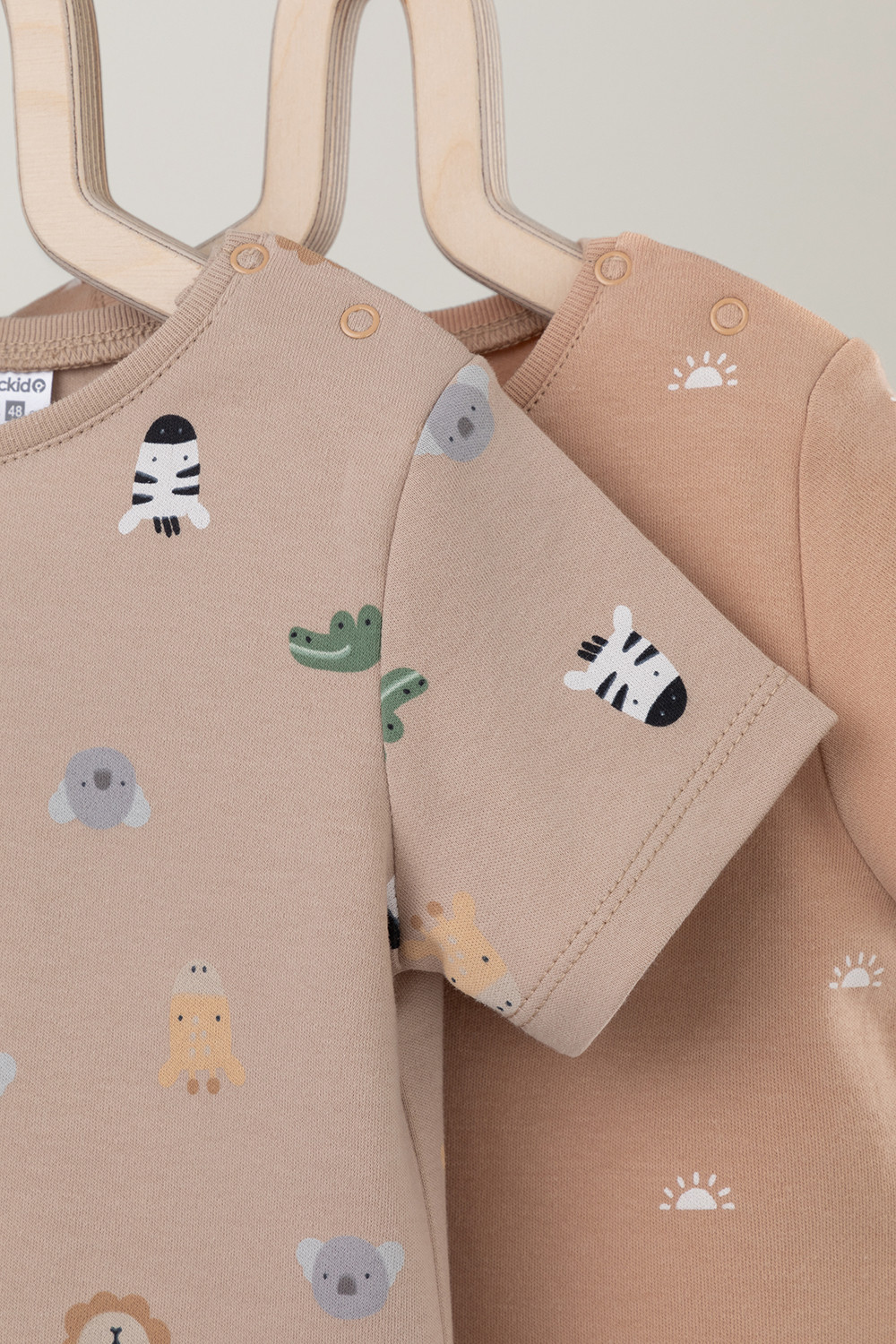 Футболка для новорожденных, артикул: К 301156-2уп, цвет: бежевый, фото 4