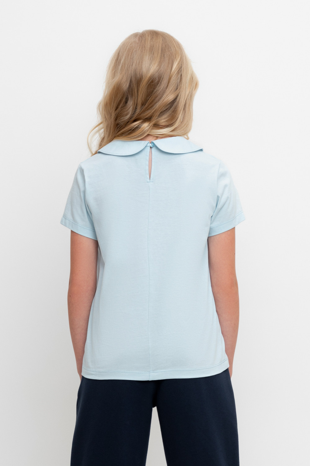 Блузка для девочки, артикул: К 302494, цвет: светло-голубой, фото 4