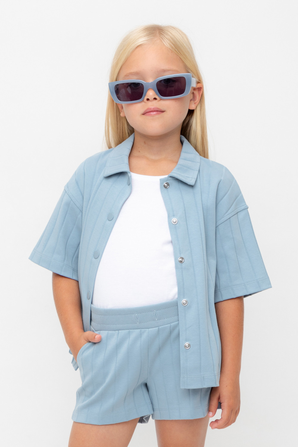 Рубашка для девочки, артикул: КР 302718-1, цвет: синий, фото 5