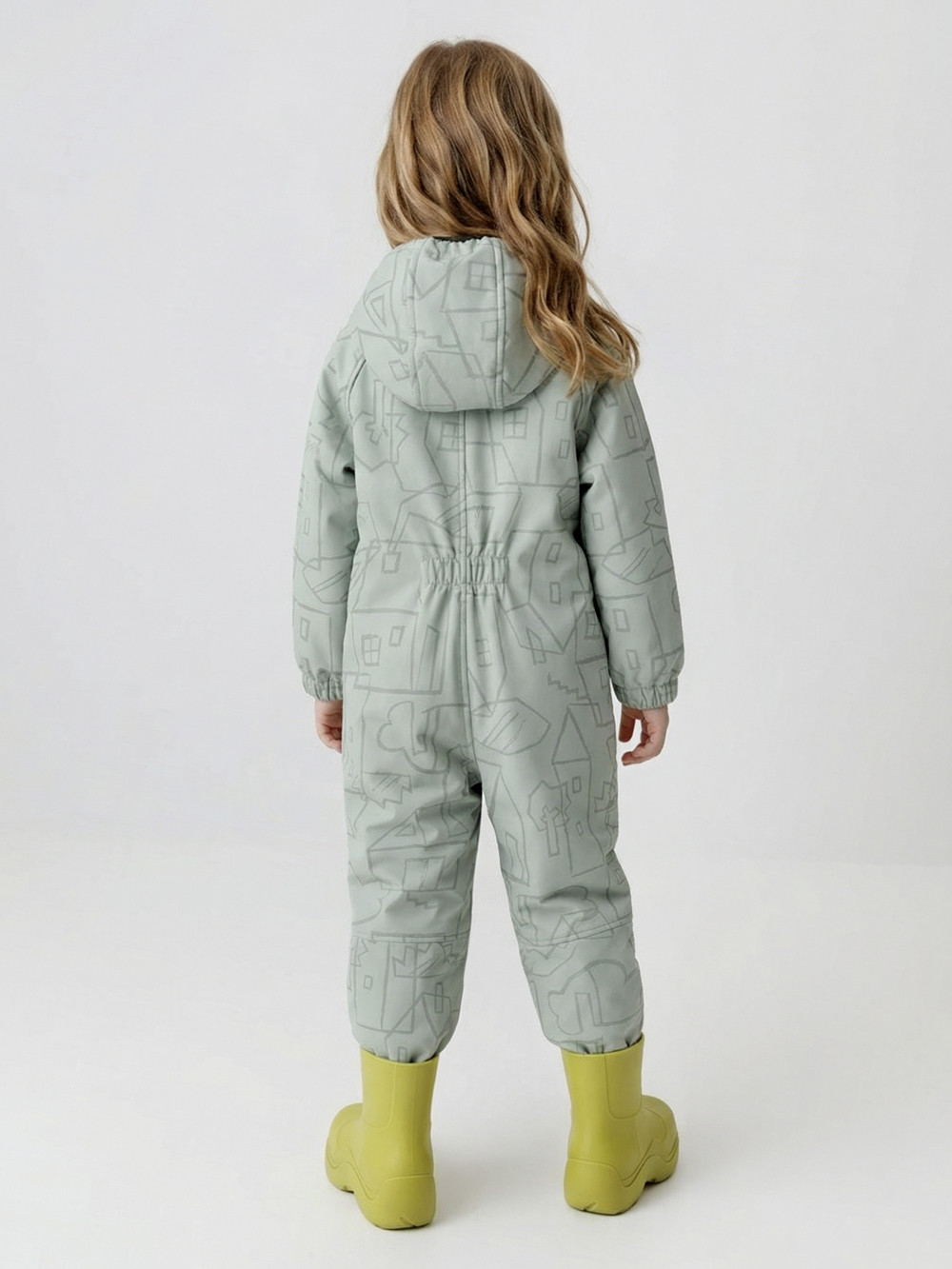 Комбинезоны утепленные для девочки, артикул: ВК 60135/н/3 ГР, цвет: хаки, фото 5