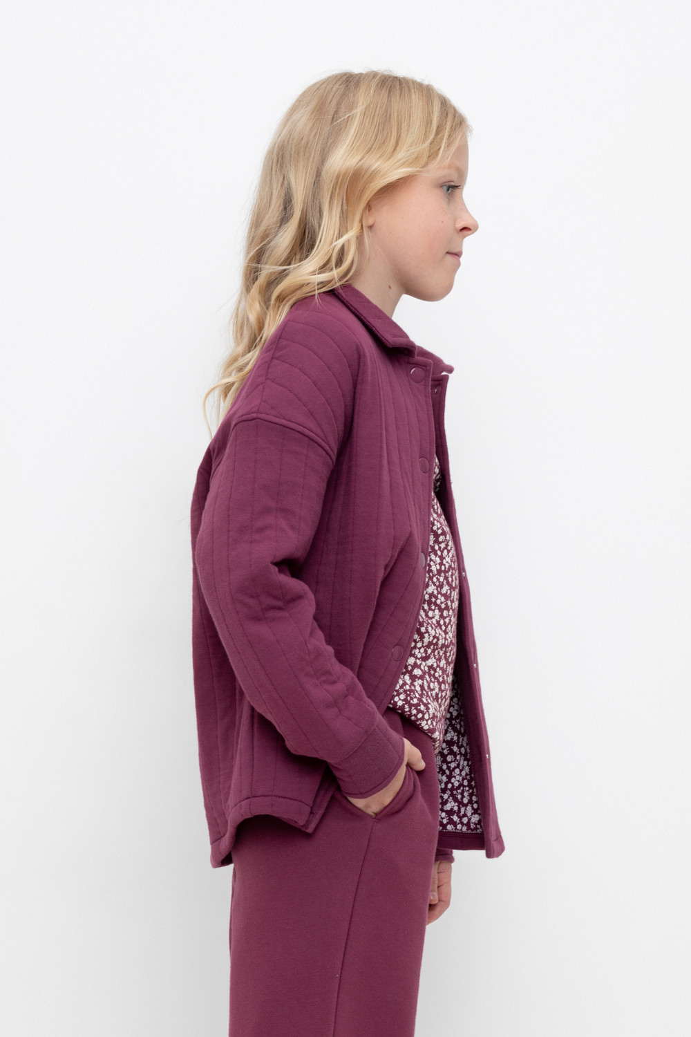 Рубашка для девочки, артикул: КР 302577, цвет: бордовый, фото 5