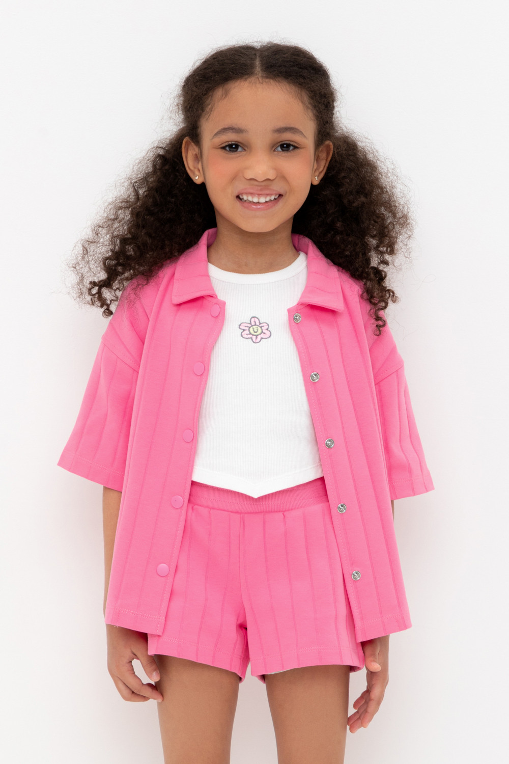 Рубашка для девочки, артикул: КР 302718-1, цвет: ярко-розовый, фото 5