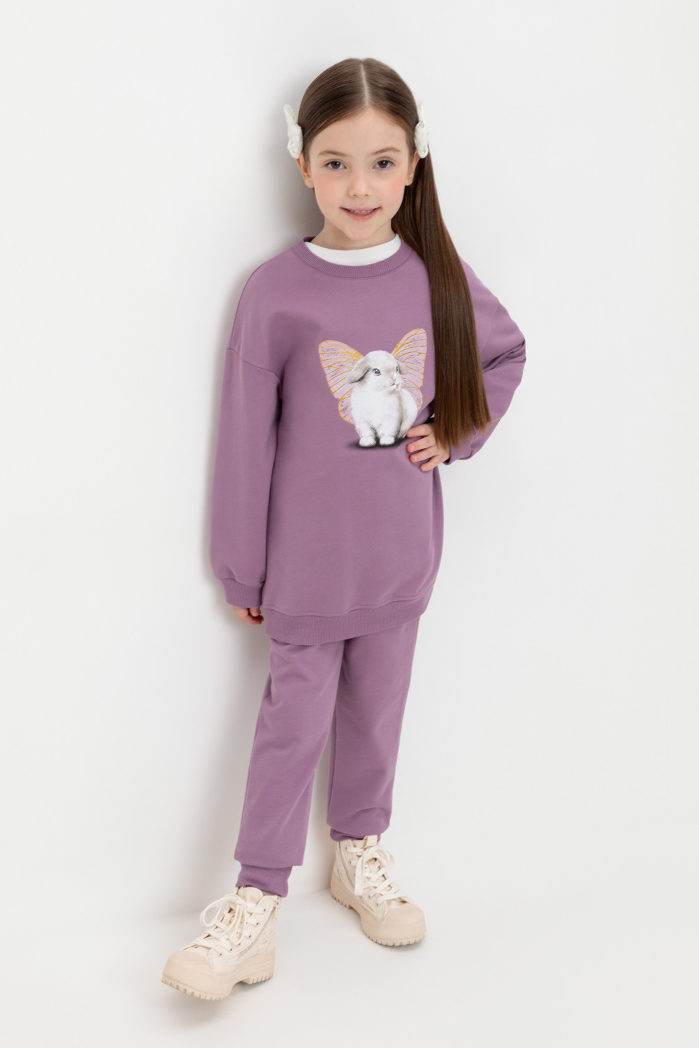 Брюки для девочки, артикул: КР 400759, цвет: бордовый, фото 5