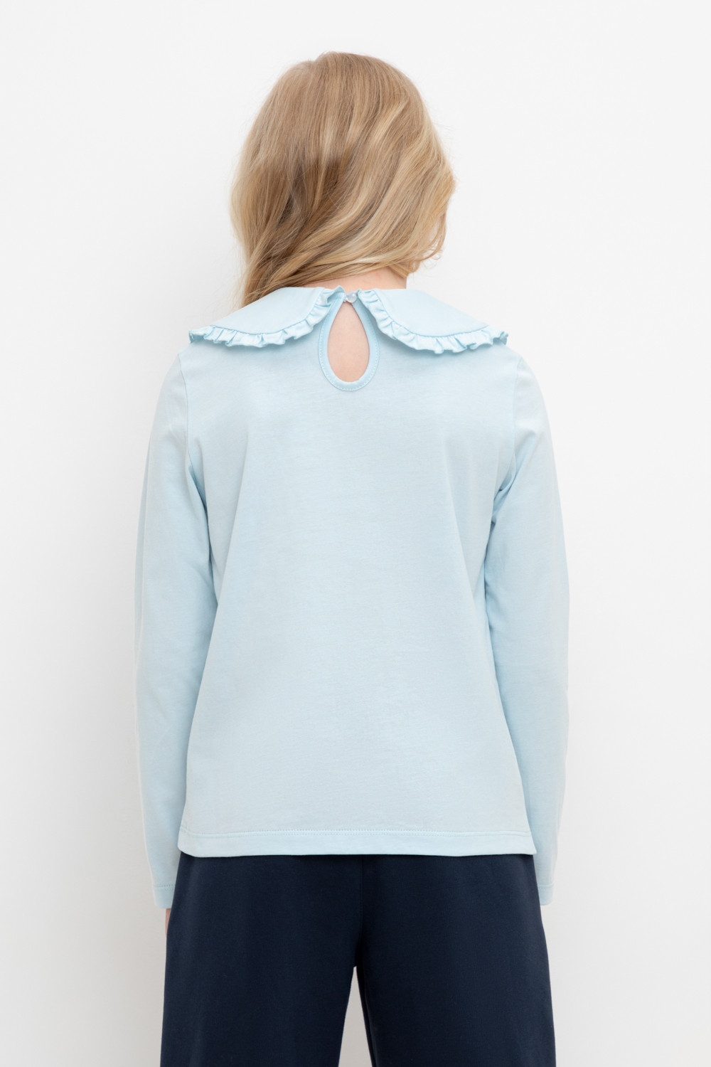 Блузка для девочки, артикул: К 302495, цвет: светло-голубой, фото 5