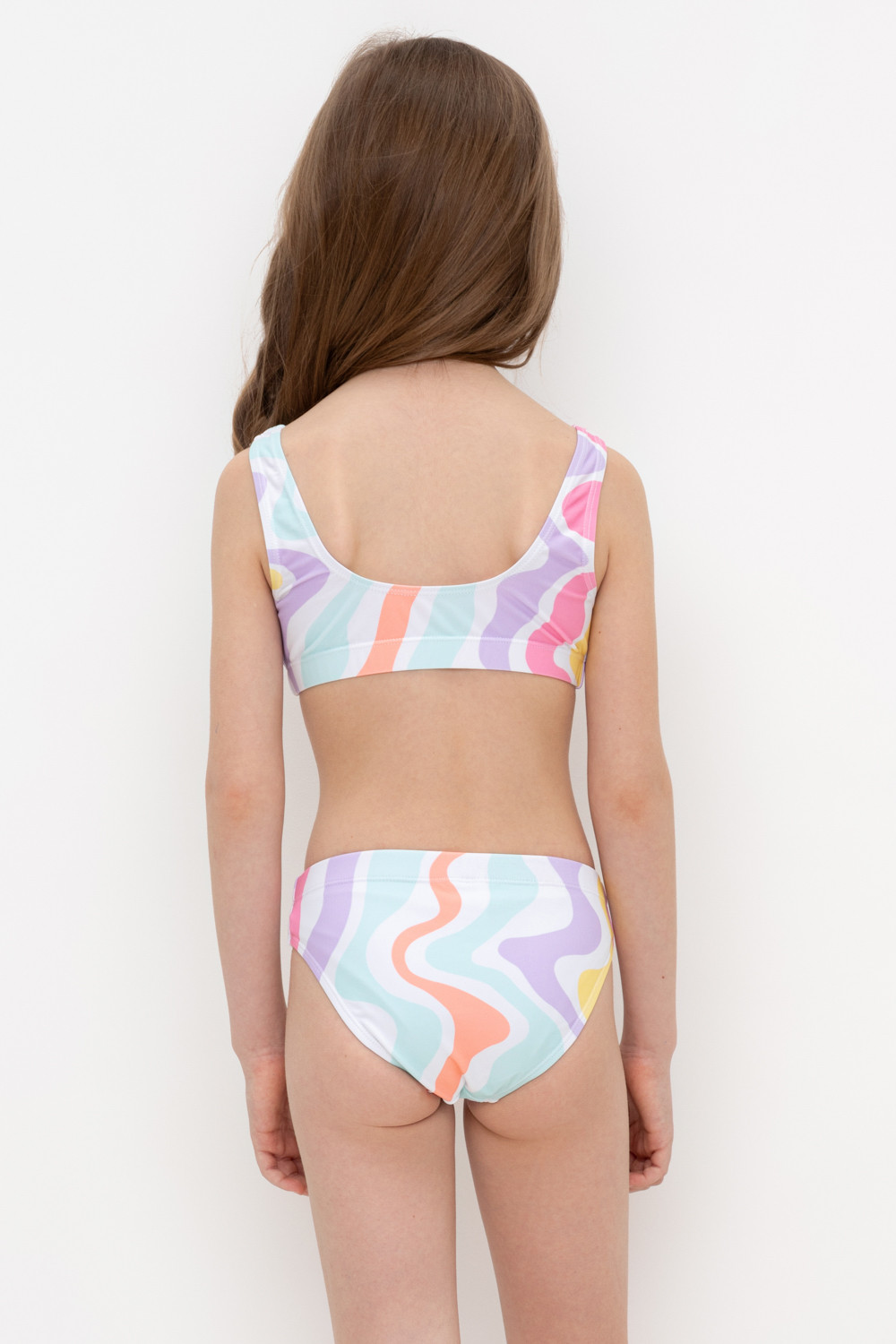 Купальник для девочки, артикул: ТК 17012/2н ФВ, цвет: белый, фото 5