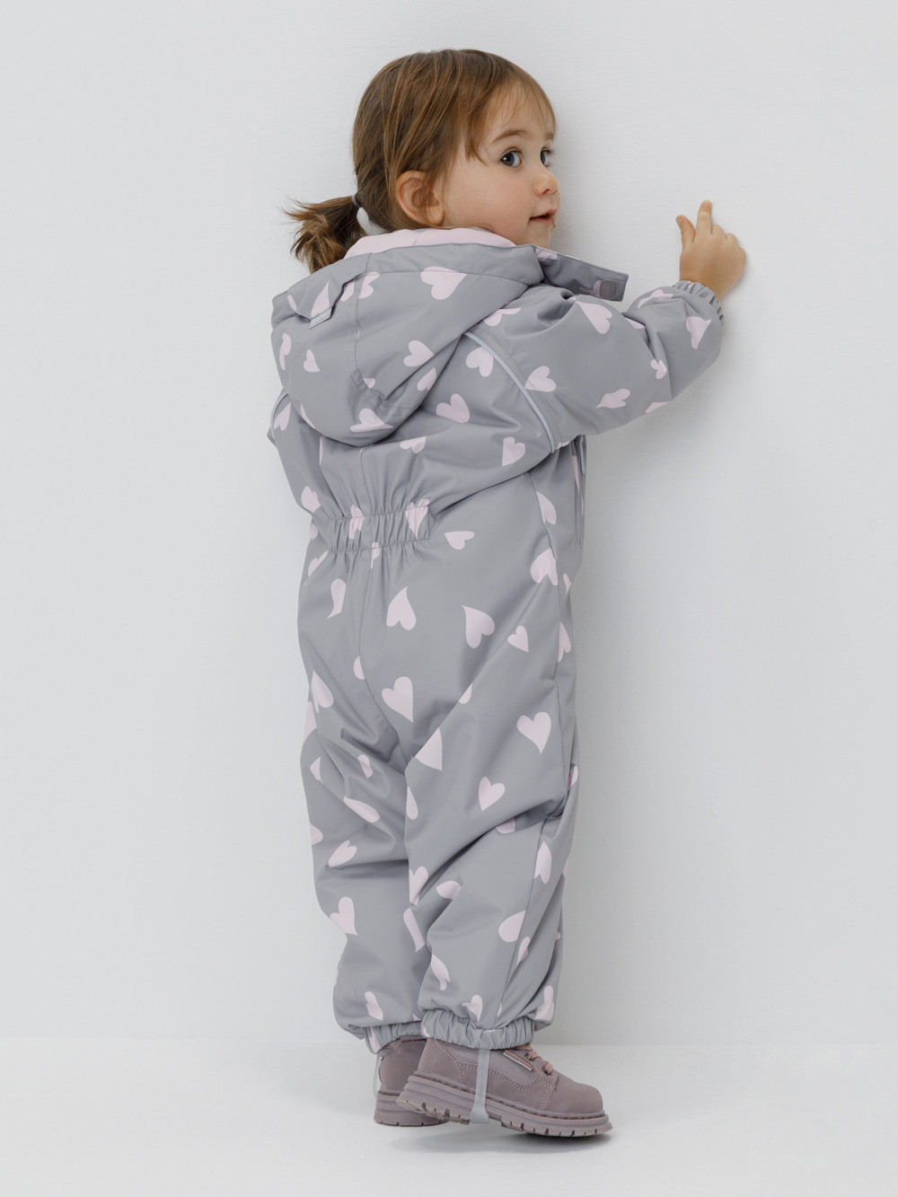 Комбинезоны утепленные для девочки, артикул: ВК 60085/н/68 Ал, цвет: серый, фото 5