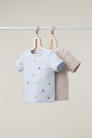 Футболка для новорожденных, артикул: К 301156-2уп, цвет: светло-серый5