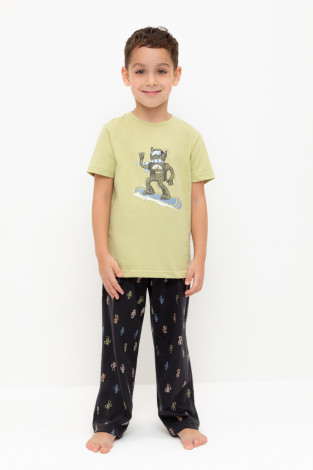 Пижама для мальчика, артикул: К 1599, цвет: зеленый