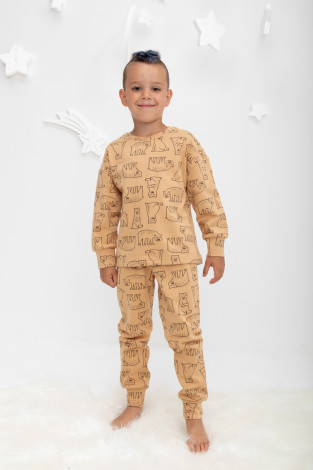 Пижама для мальчика, артикул: К 1587/24, цвет: коричневый