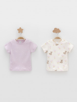 Футболка для новорожденных, артикул: К 301156-2уп, цвет: светло-розовый