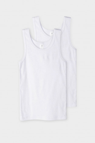 Майки для мальчика, артикул: К 1193-2уп, цвет: белый