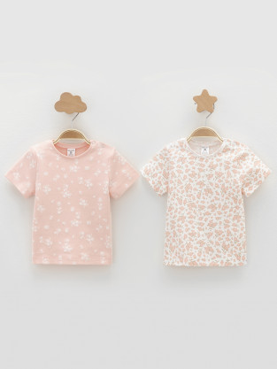 Футболка для новорожденных, артикул: К 301156-2уп, цвет: розовый