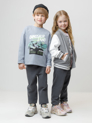 Брюки для мальчика, артикул: К 400457/1, цвет: темно-серый