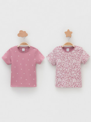 Футболка для новорожденных, артикул: К 301156-2уп, цвет: розовый