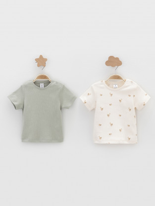 Футболка для новорожденных, артикул: К 302521-2уп, цвет: зеленый