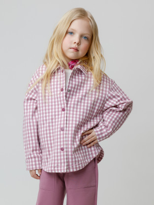 Рубашка для девочки, артикул: КР 302567, цвет: бордовый