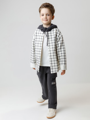 Брюки для мальчика, артикул: КР 400859, цвет: темно-серый