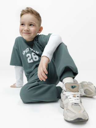 Брюки для мальчика, артикул: КР 400908, цвет: зеленый