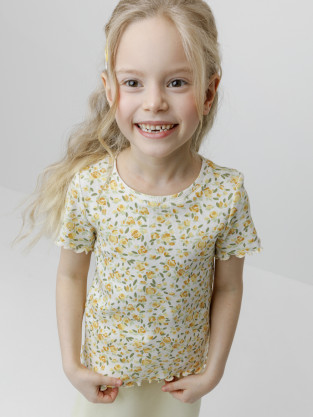 Футболка для девочки, артикул: КР 301996, цвет: сахар