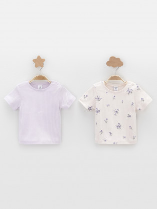 Футболка для новорожденных, артикул: К 302521-2уп, цвет: фиолетовый