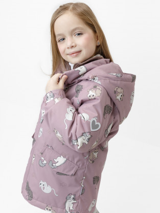 Куртка для девочки, артикул: ВК 32167/н/9 Ал, цвет: розовый